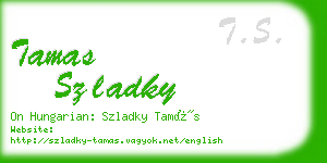 tamas szladky business card